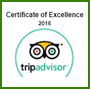 Certificate of Excellence Trip Advisor